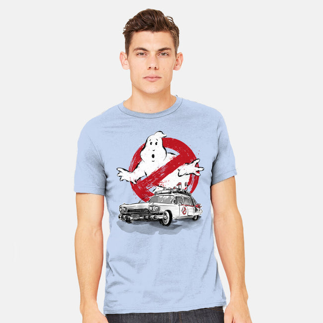 Ecto-1 Sumi-E-mens heavyweight tee-DrMonekers