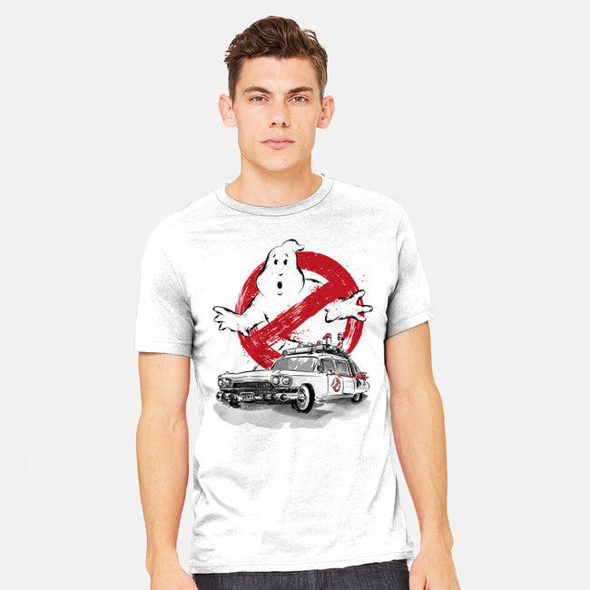 Ecto-1 Sumi-E-mens heavyweight tee-DrMonekers