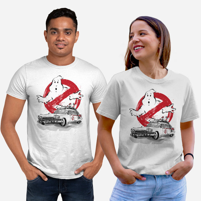 Ecto-1 Sumi-E-unisex basic tee-DrMonekers