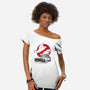 Ecto-1 Sumi-E-womens off shoulder tee-DrMonekers