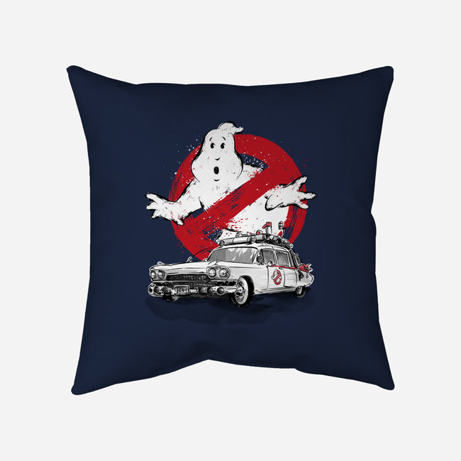 Ecto-1 Sumi-E-none removable cover w insert throw pillow-DrMonekers