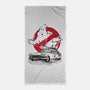 Ecto-1 Sumi-E-none beach towel-DrMonekers