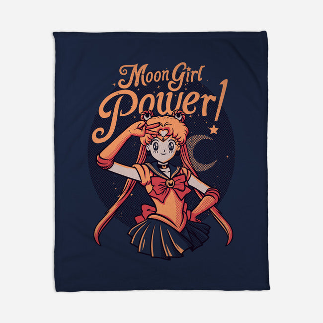 Moon Girl Power-none fleece blanket-tobefonseca
