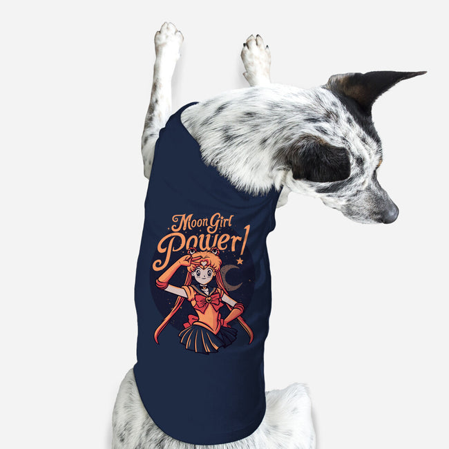 Moon Girl Power-dog basic pet tank-tobefonseca