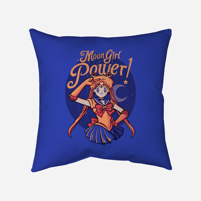 Moon Girl Power-none removable cover w insert throw pillow-tobefonseca