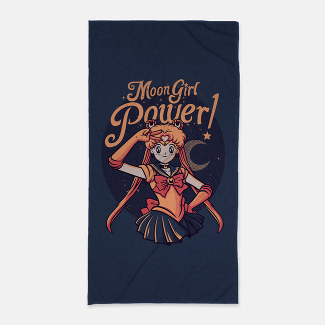 Moon Girl Power-none beach towel-tobefonseca
