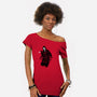 Quiz Time-womens off shoulder tee-DinoMike