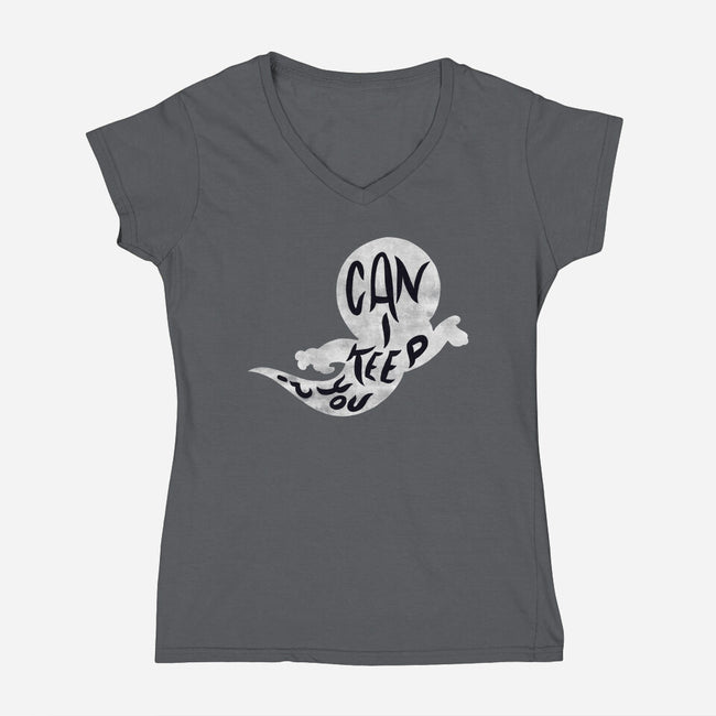 Don't Ghost Me-womens v-neck tee-SCelano Design