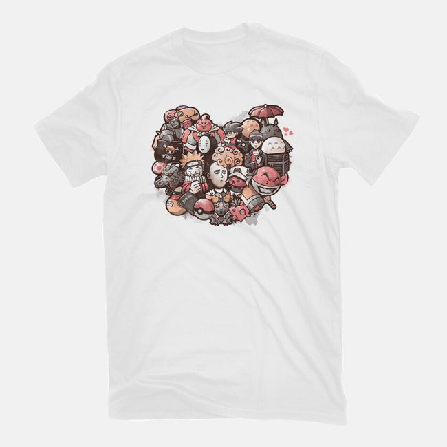 Anime Love-womens fitted tee-eduely