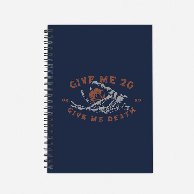 Give Me 20 or Give Me Death-none dot grid notebook-Azafran