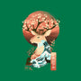 Sika Deer Landscape-womens fitted tee-dandingeroz
