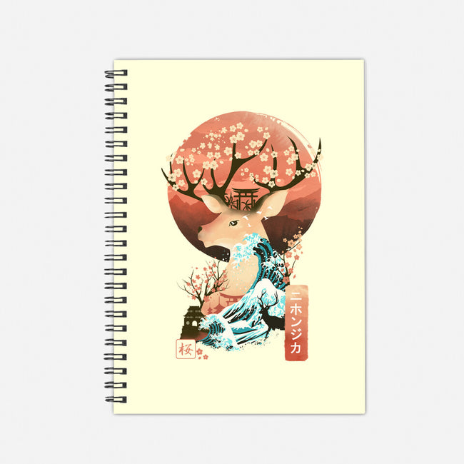 Sika Deer Landscape-none dot grid notebook-dandingeroz