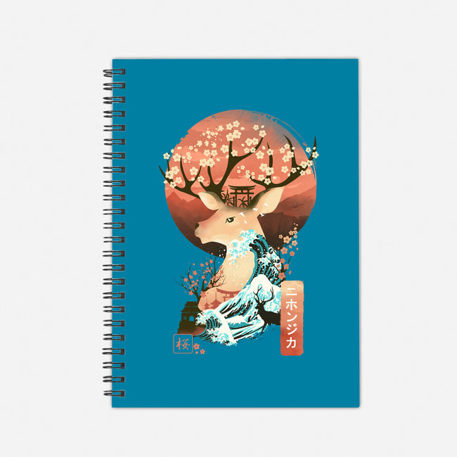 Sika Deer Landscape-none dot grid notebook-dandingeroz