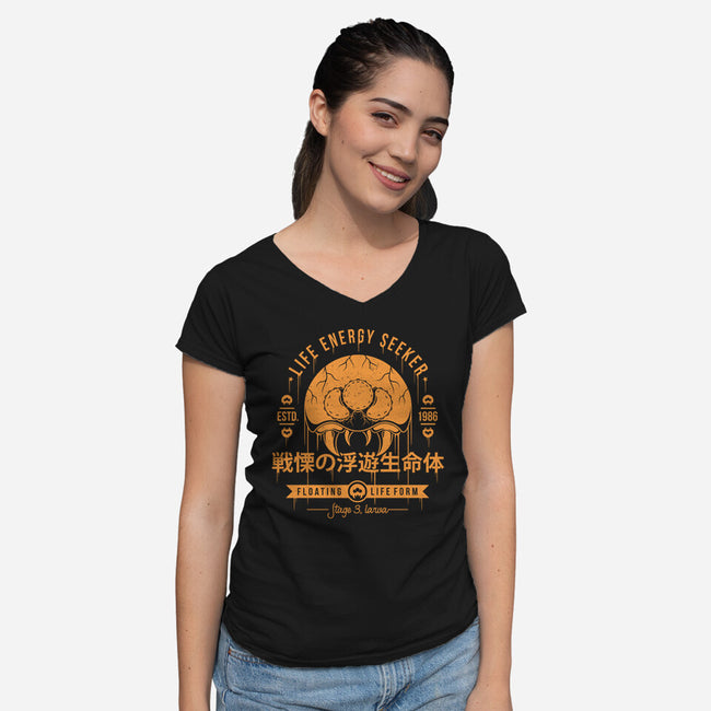 Dangerous Larva-womens v-neck tee-Alundrart