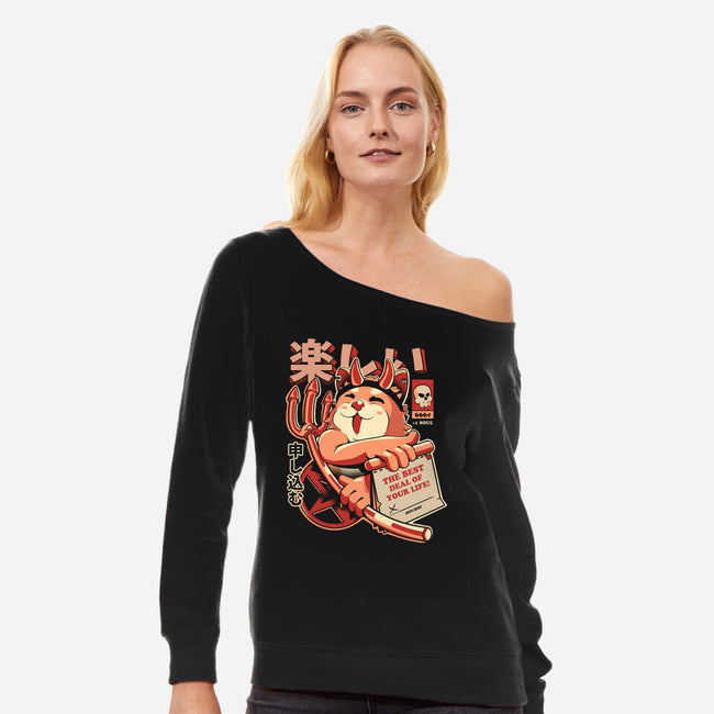 The Best Deal-womens off shoulder sweatshirt-ilustrata