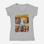 Cage Fighter-womens v-neck tee-Retro Review