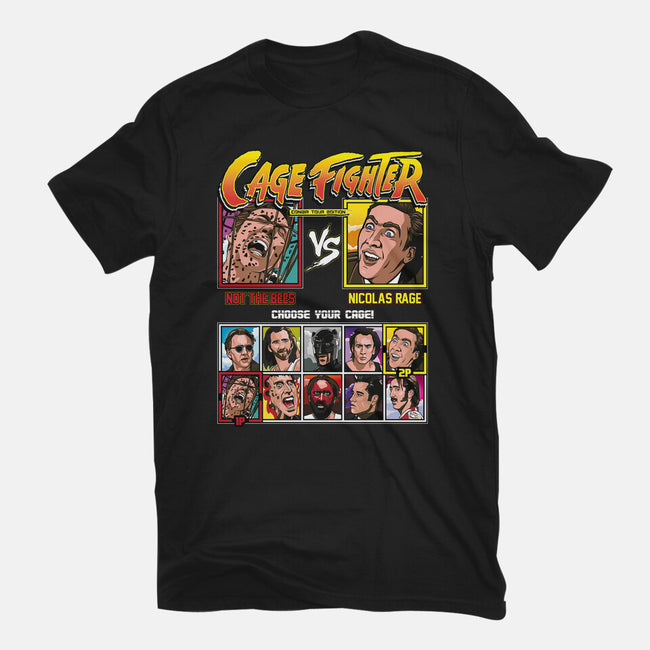 Cage Fighter-womens basic tee-Retro Review