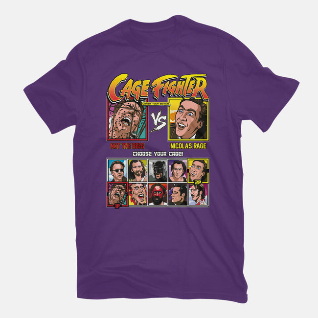 Cage Fighter-womens fitted tee-Retro Review