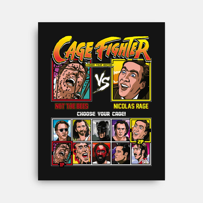 Cage Fighter-none stretched canvas-Retro Review