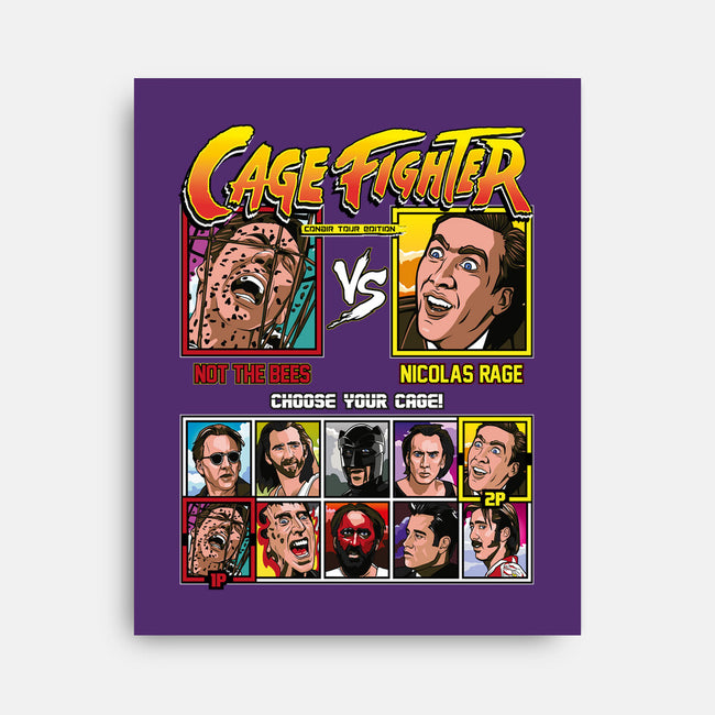 Cage Fighter-none stretched canvas-Retro Review