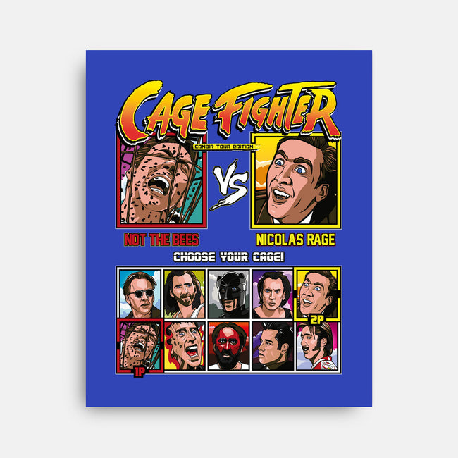 Cage Fighter-none stretched canvas-Retro Review