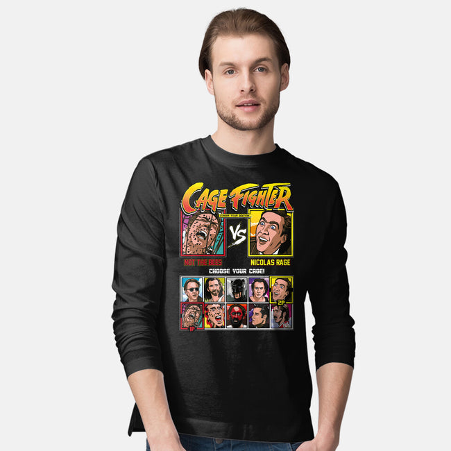 Cage Fighter-mens long sleeved tee-Retro Review