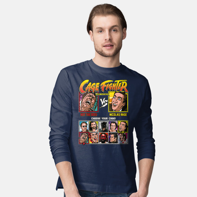 Cage Fighter-mens long sleeved tee-Retro Review