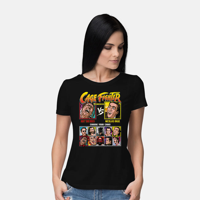 Cage Fighter-womens basic tee-Retro Review