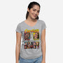Cage Fighter-womens v-neck tee-Retro Review