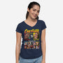 Cage Fighter-womens v-neck tee-Retro Review