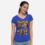Cage Fighter-womens v-neck tee-Retro Review