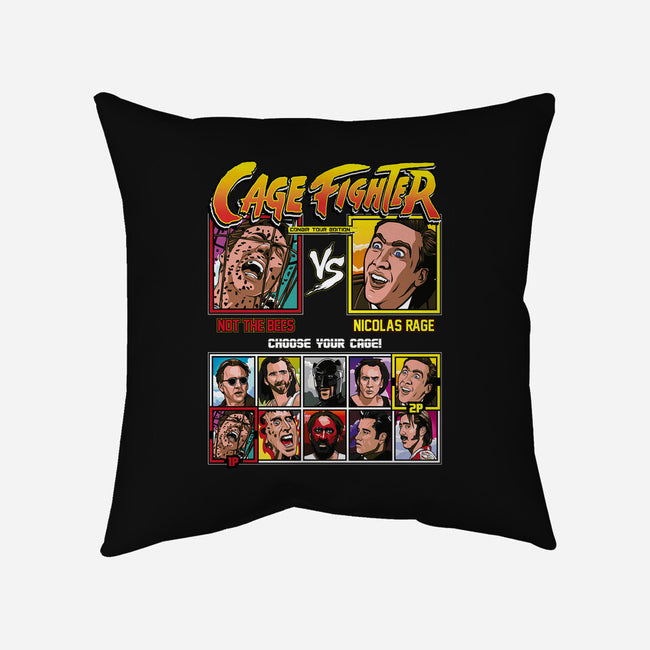 Cage Fighter-none removable cover w insert throw pillow-Retro Review