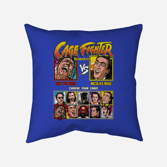 Cage Fighter-none removable cover w insert throw pillow-Retro Review