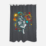 Personal Space-none polyester shower curtain-kharmazero