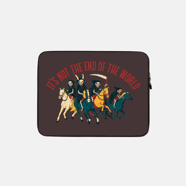 Not the End of The World-none zippered laptop sleeve-DinoMike