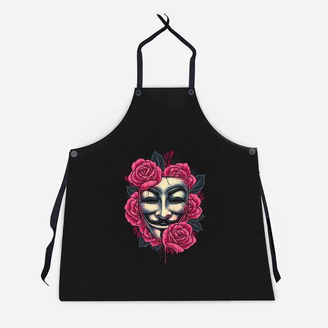 Let the Revolution Bloom-unisex kitchen apron-glitchygorilla