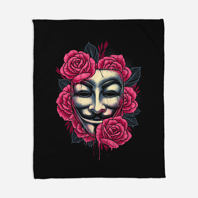 Let the Revolution Bloom-none fleece blanket-glitchygorilla