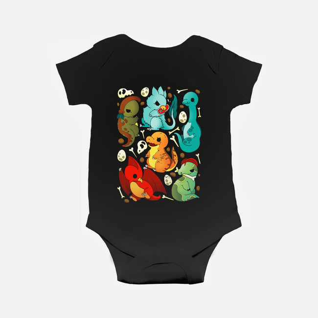 Cute Dinosaurs-baby basic onesie-Vallina84