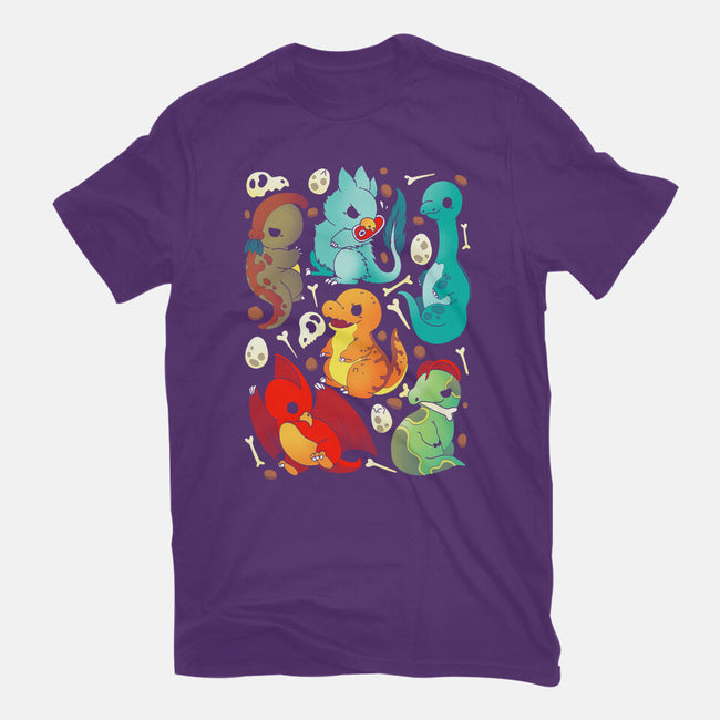 Cute Dinosaurs-mens basic tee-Vallina84