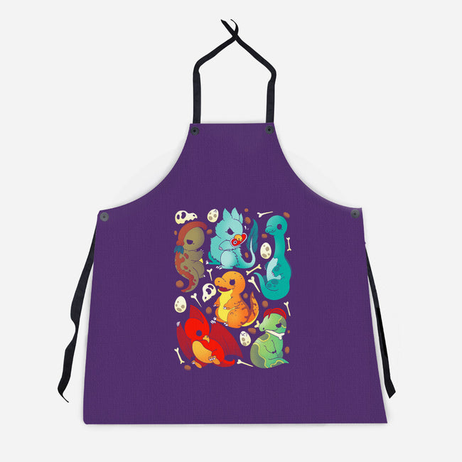 Cute Dinosaurs-unisex kitchen apron-Vallina84