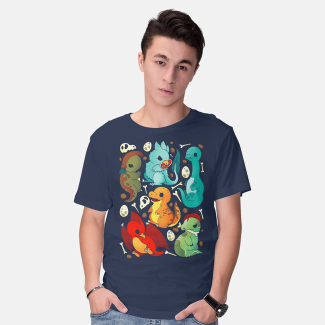 Cute Dinosaurs-mens basic tee-Vallina84