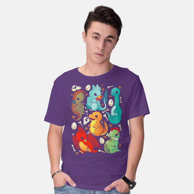 Cute Dinosaurs-mens basic tee-Vallina84