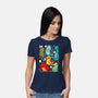 Cute Dinosaurs-womens basic tee-Vallina84