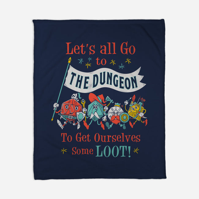 Let's Go to the Dungeon-none fleece blanket-Nemons