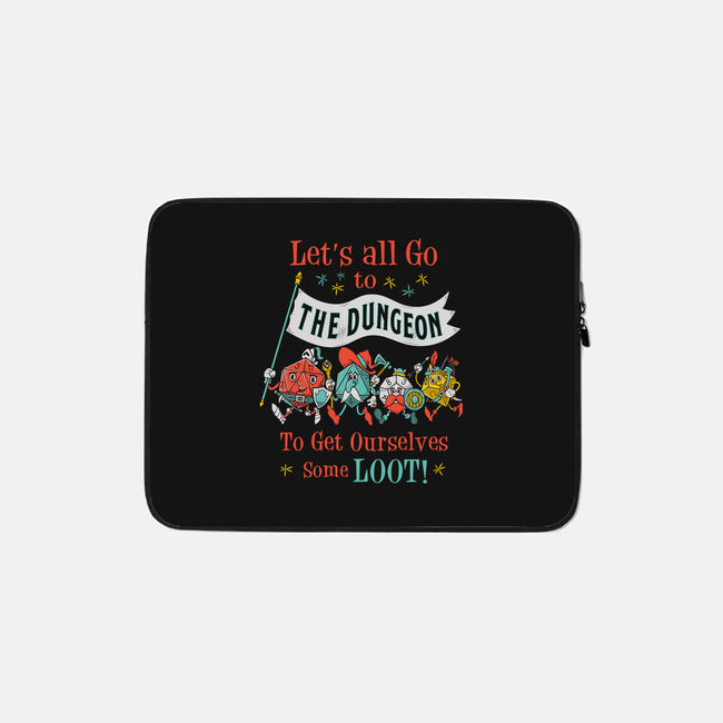 Let's Go to the Dungeon-none zippered laptop sleeve-Nemons