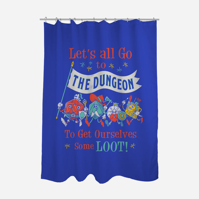 Let's Go to the Dungeon-none polyester shower curtain-Nemons
