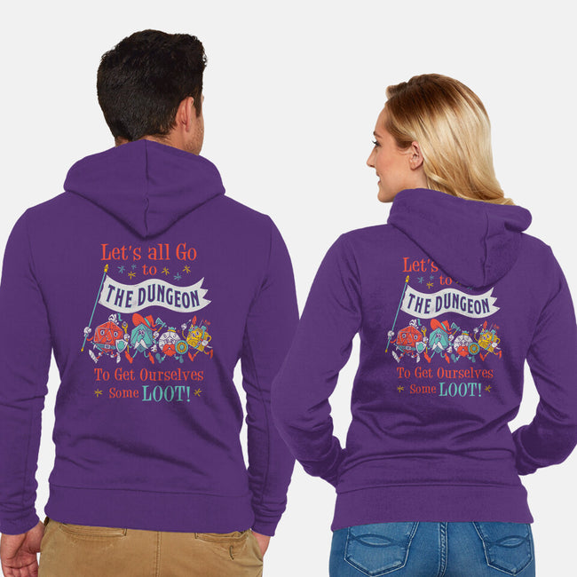 Let's Go to the Dungeon-unisex zip-up sweatshirt-Nemons