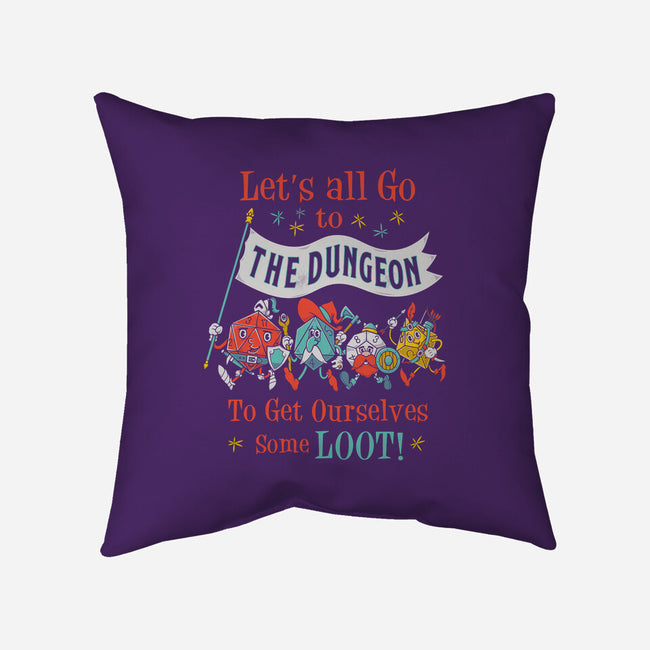 Let's Go to the Dungeon-none removable cover w insert throw pillow-Nemons