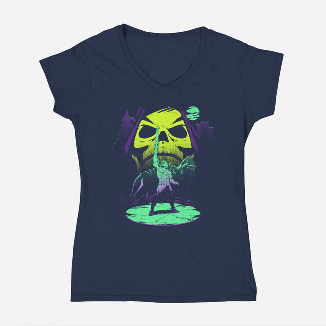 Power!-womens v-neck tee-Maxman58