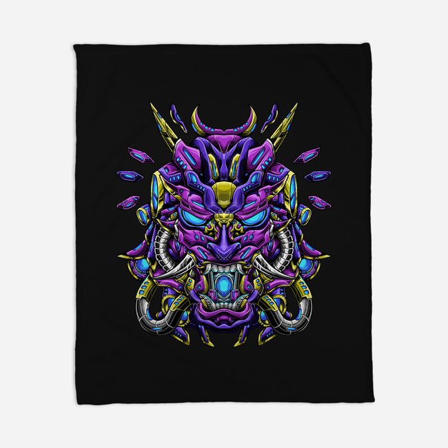 Mecha Oni Sama-none fleece blanket-aleoarts